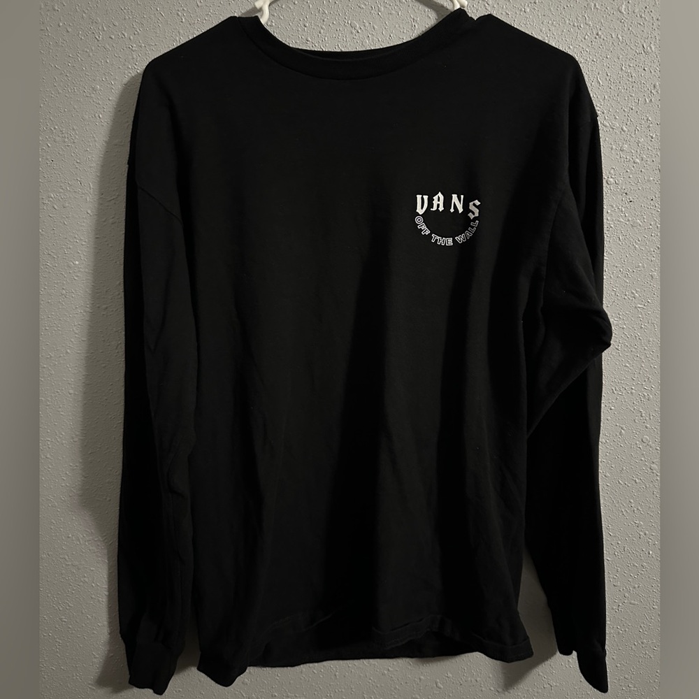 Vans Black Long Sleeve Tee with Logo